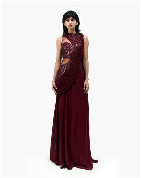 The Cosmic Refraction Saree Gown – Gaurav Gupta Official