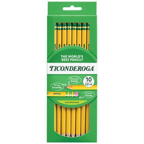 * 10 count of 12 pack*** Ticonderoga Wood-Cased Pencils, Pre-Sharpened ...