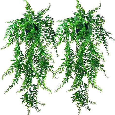 Buy Tdas Plastic Artificial Plants With Pot Leaves Hanging Ivy Garlands ...