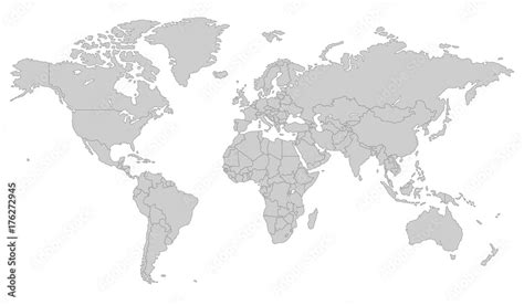 World Map Grey Vector 的图像结果