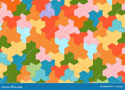 Jigsaw Puzzle Shape the Hat Aperiodic 13-Sided Tile Non-Repeating ...