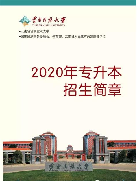 云南民族大学2020年专升本招生简章-云南招生网