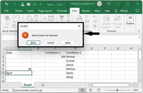 Nested Conditional Data Validation in Excel 的图像结果