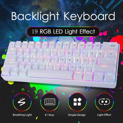 DGG YK600 RGB 60% Compact Mechanical Keyboard,Wired and Wireless Dual ...