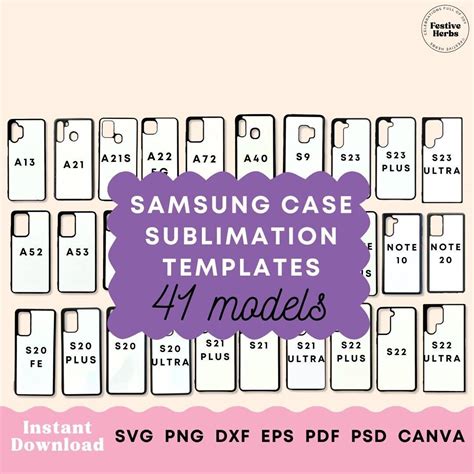 Phone Case Template BUNDLE, Samsung Template, Samsung Sublimation ...