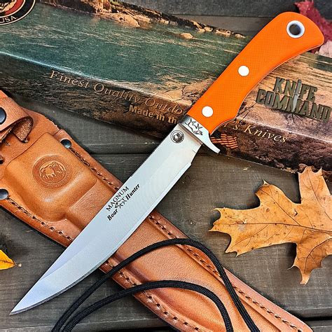 Knives of Alaska Magnum Blaze Orange Boar Hunter Hunting Knife 00156FG ...
