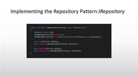 C# Repository Pattern Example in English 的图像结果