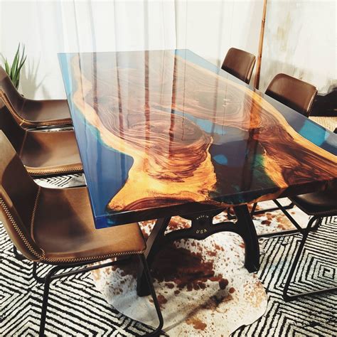 Live Edge Dining Table Epoxy at Andres Lowe blog