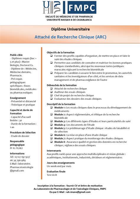 Attaché De Recherche Clinique