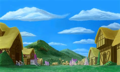 My Little Pony Village HD Wallpaper: Friendship Is Magic by Tsitra360