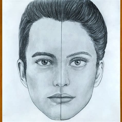 How to draw faces / half boy and half girl | Half face drawing, Face ...