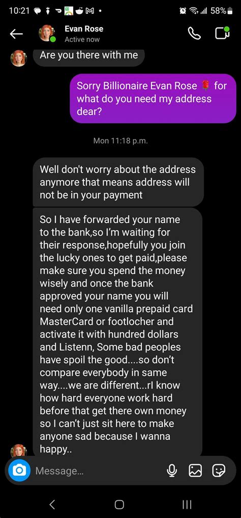 Billionaire Evan Rose 🌹 : r/scambait