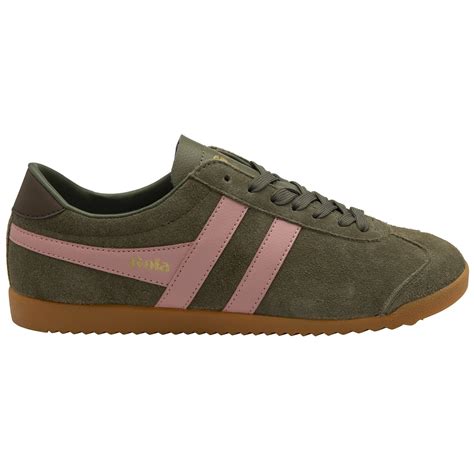 Buy Gola womens Bullet Suede sneakers in khaki/pink online at gola