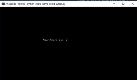 Python Snake Curses 的图像结果