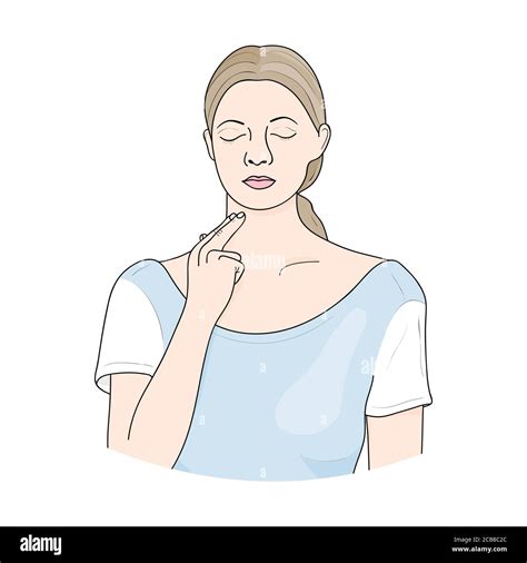 Checking pulse neck Stock Vector Images - Alamy