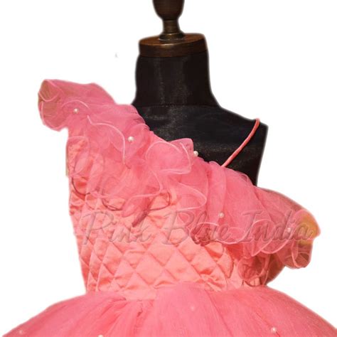 Kids Pink Color Birthday Gown (1- 16 years old) Baby Girl