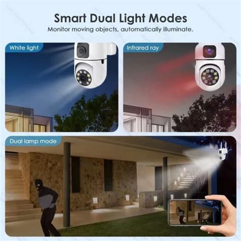 Maizic Smarthome 5+5MP Wifi FHD Mini Dual Lens/Screen 2in1 PTZ+Bullet ...