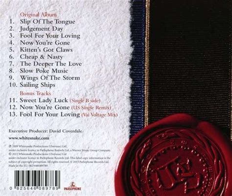 Whitesnake - Slip Of The Tongue (Remastered + 3 bonus) [ CD ] на CD ...