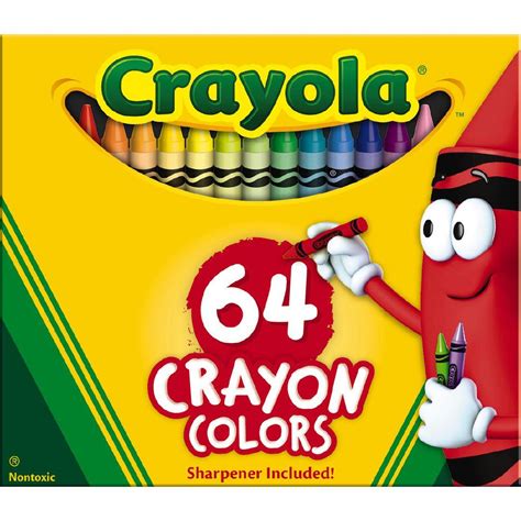 Crayola Crayons & Sharpener 64 Pack Assorted | Warehouse Stationery, NZ