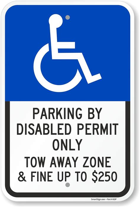 SmartSign Basics 18 x 12 inch “Parking By Disabled India | Ubuy