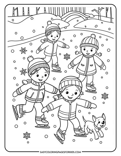 Winter Coloring Pages (4 Free Printable Pages) - Easy Coloring Pages ...