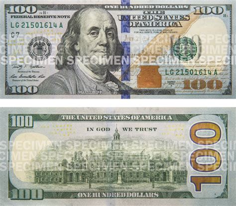 Printable 100 Dollar Bill Front And Back - Printable Calendars AT A GLANCE