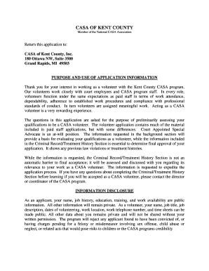 Fillable Online CASA OF KENT COUNTY Member of the National CASA ...