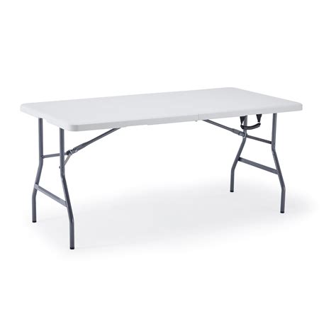 BOOSDEN 5 Foot Folding Table – Portable Adjustable Height Rectangle ...