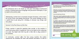 Persuasive poster - Teaching Resource (teacher made)