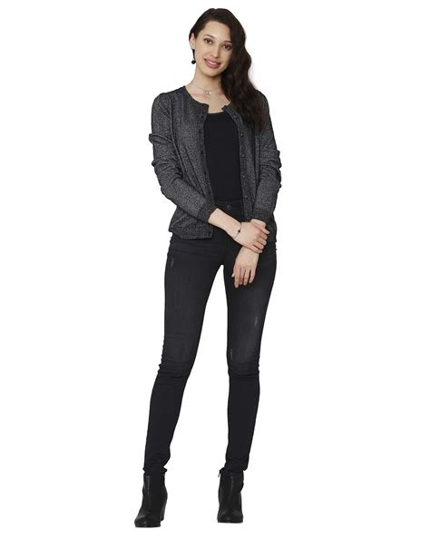 Buy VERO MODA Women's Cardigan (2019221004_Black_L) at Amazon.in