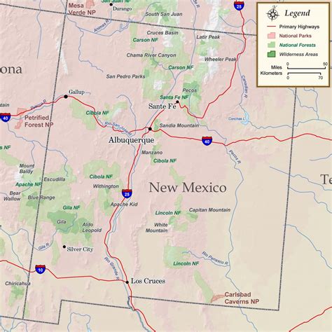 Mountain Ranges Of New Mexico Map at Jean Shinn blog