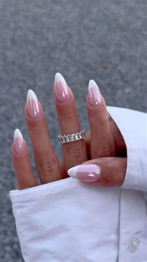 french chroma in 2025 | Faded nails, Pretty nails, French fade nails