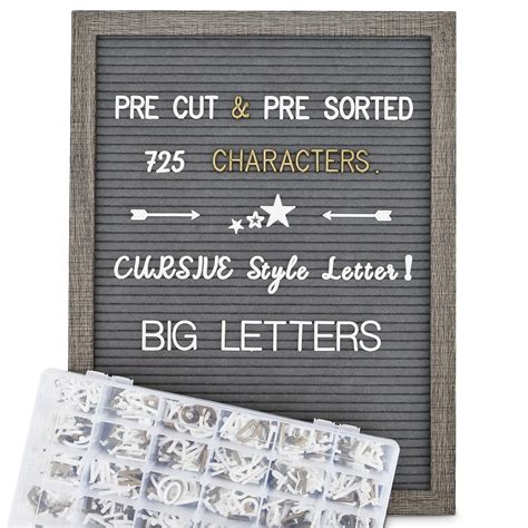 Felt Letter Board 12x16 Inch Rustic Wood Frame Pre Cut | Desertcart INDIA