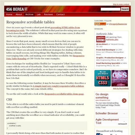 Image result for Scrollable Table Design