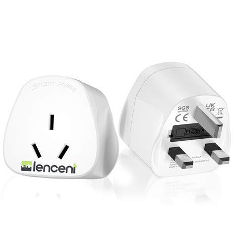 Buy LENCENT 2X AU to UK Plug Adapter, Grounded Australian Visitors ...