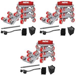 HASTHIP® 15PCS Furniture Moving Wheel Dolly with 4 Leverage Pads 5 ...
