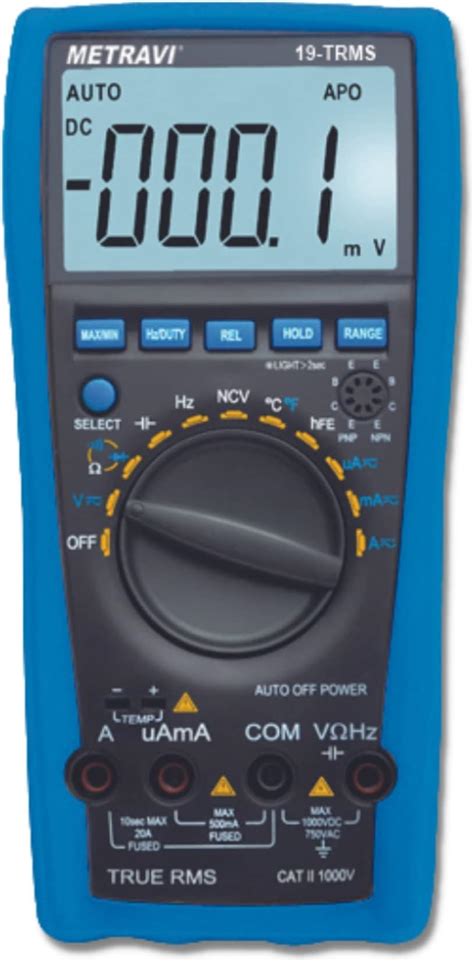 Metravi 19 TRMS Digital Multimeter with LCD display & all functions ...