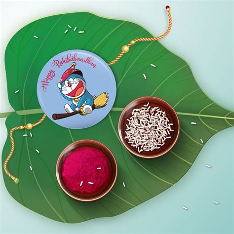 Doraemon Metal Rakhi with Fridge Magnet – Bhai Please India