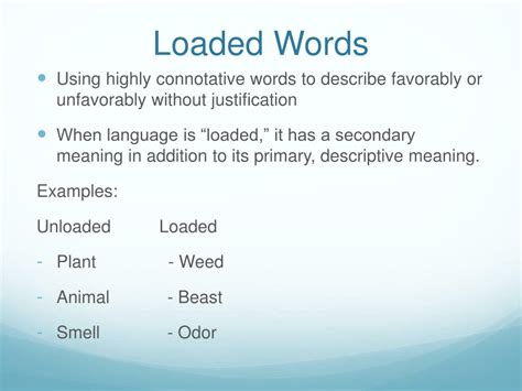 Image result for Loaded Term Fallacy Examples