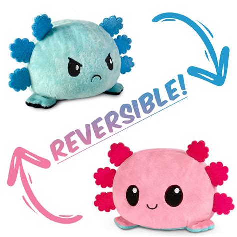 Buy Thedttoy Reversible Axolotl Plushie Cute Axolotl Plush Toy Happy ...