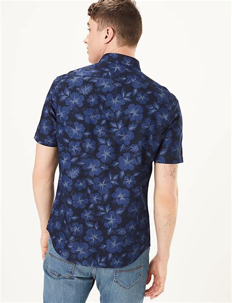 Buy Floral Denim Shirt at Marks & Spencer
