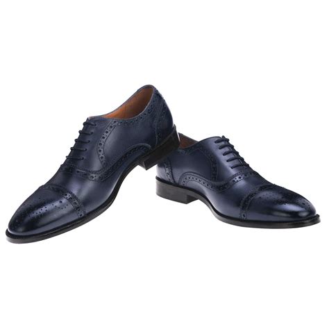 Buy LOUIS STITCH Men's Blue Oxford Leather Shoes for Men 6 UK at Amazon.in