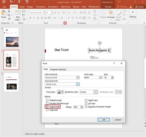 Image result for How to Insert Superscript in PowerPoint