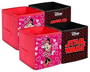 Kuber Industries Disney Print Non Woven Fabric Foldable Cubes Storage ...