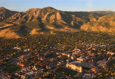 Boulder,CO university Campus November | Bouldering, Aerial, Aerial view