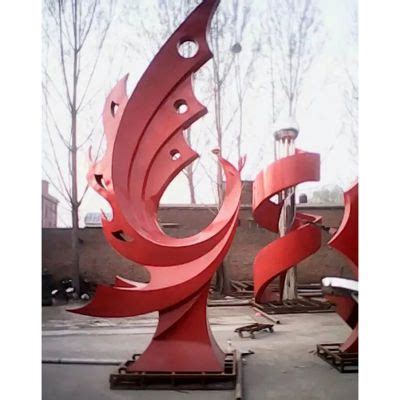 不锈钢抽象凤凰雕塑 - 卓景雕塑公司