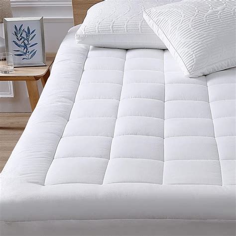 Amazon.com: Twin Mattress Pad Cover Top with Stretches to 18” Deep ...