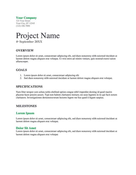 Image result for Project Proposal Format Example