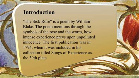 The sick rose by william blake | PPTX