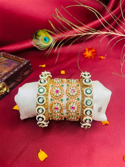 Vintage Gold Kada Sets | Gold Kada for Women – Chotteylal – Chotteylal ...